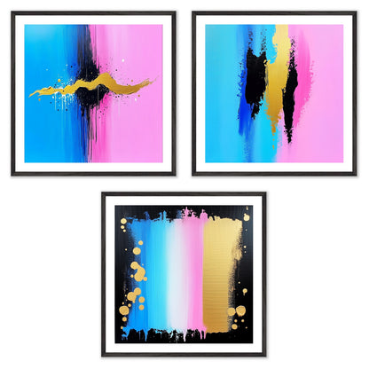 Argument - Gallery wall set with art prints in black frame