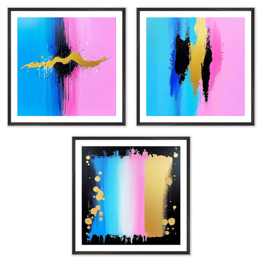 Argument - Gallery wall set with art prints in black frame