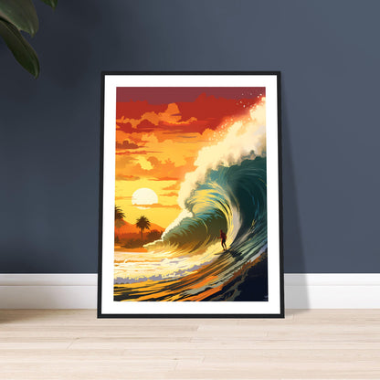 Sundown Surfing - Sunset Surfing - Wall Art