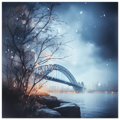 Snow-Kissed Sydney Nights - Sydney Dreamscapes - Australian Wall Art