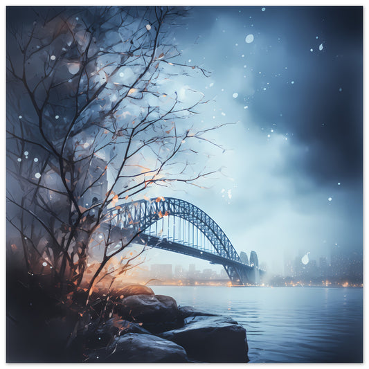 Snow-Kissed Sydney Nights - Sydney Dreamscapes - Australian Wall Art