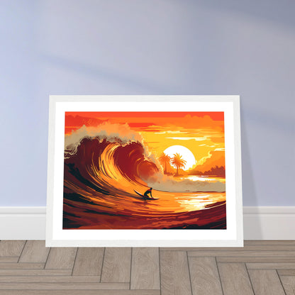 Anticipation in Gold - Sunset Surfing - Wall Art
