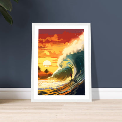 Sundown Surfing - Sunset Surfing - Wall Art