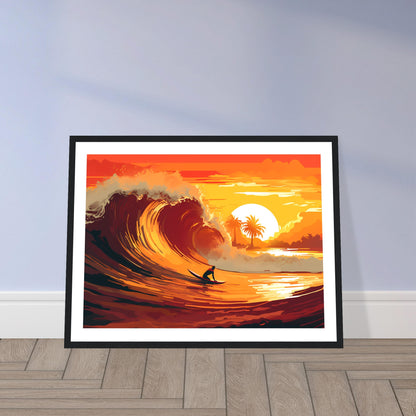 Anticipation in Gold - Sunset Surfing - Wall Art