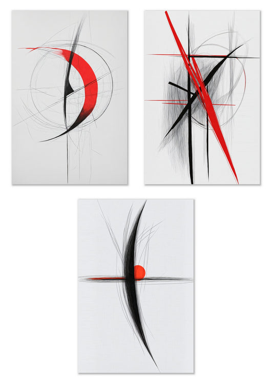 Red Constant - Gallery wall set with art prints
