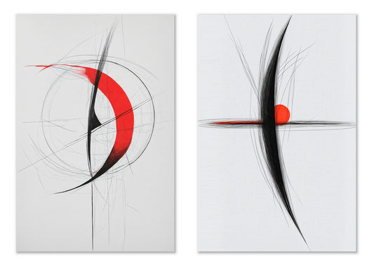 Red Constant - Gallery wall set with art prints