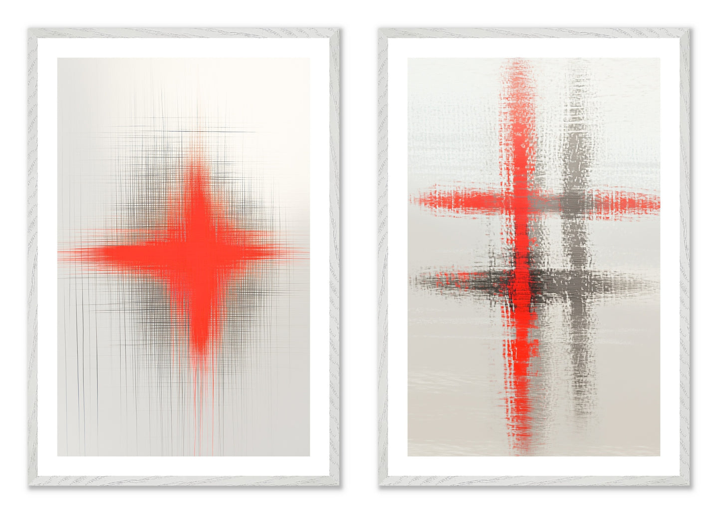 The Imperfect Grid - Gallery wall set with art prints in white frame
