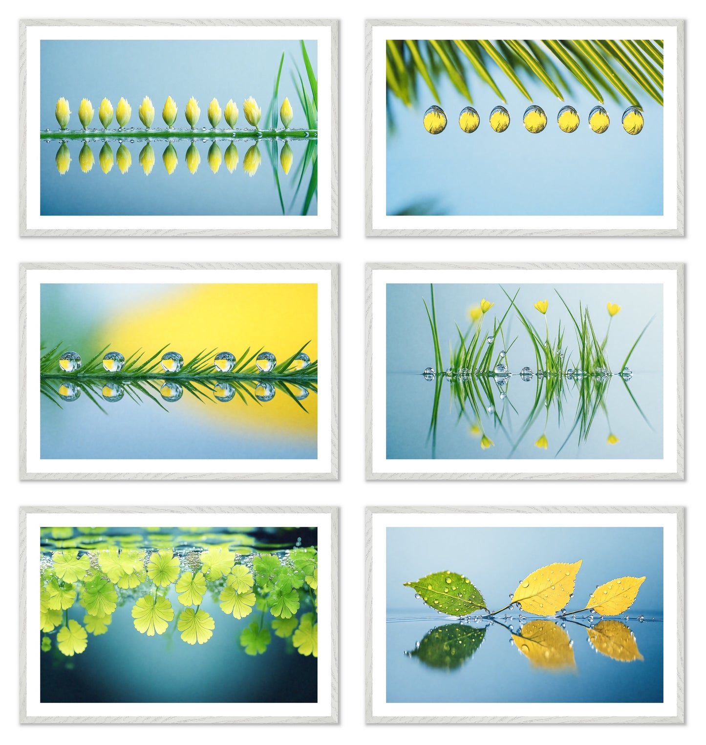 The Surface - Gallery wall set with art prints in white frame