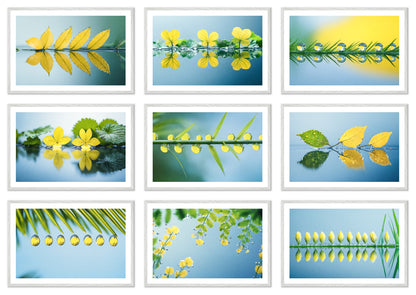 The Surface - Gallery wall set with art prints in white frame