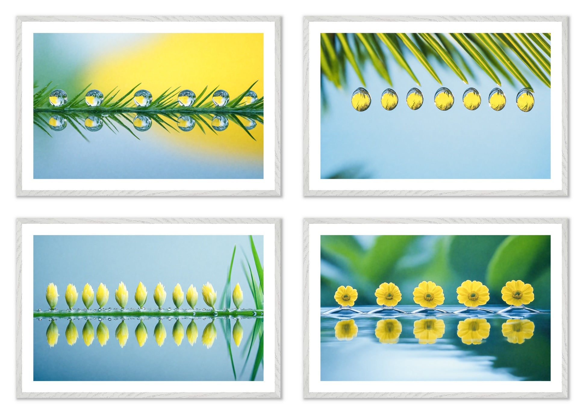 The Surface - Gallery wall set with art prints in white frame