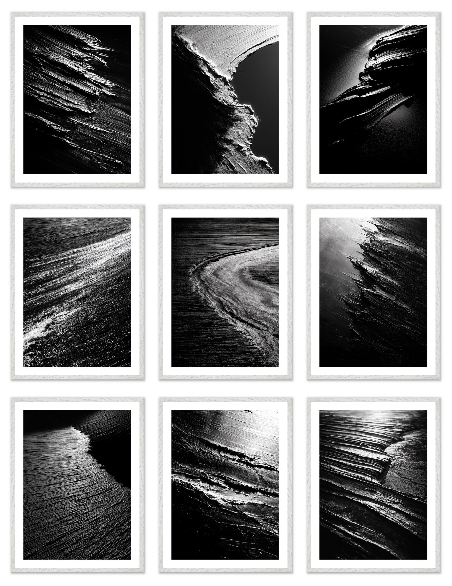 Terra Incognita - Gallery wall set with art prints in white frame