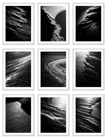 Terra Incognita - Gallery wall set with art prints in white frame