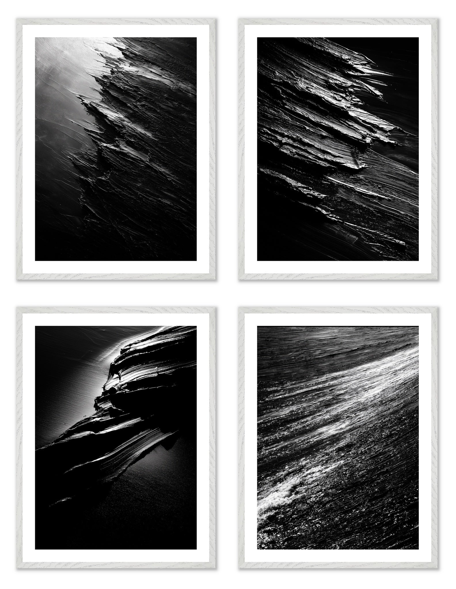 Terra Incognita - Gallery wall set with art prints in white frame