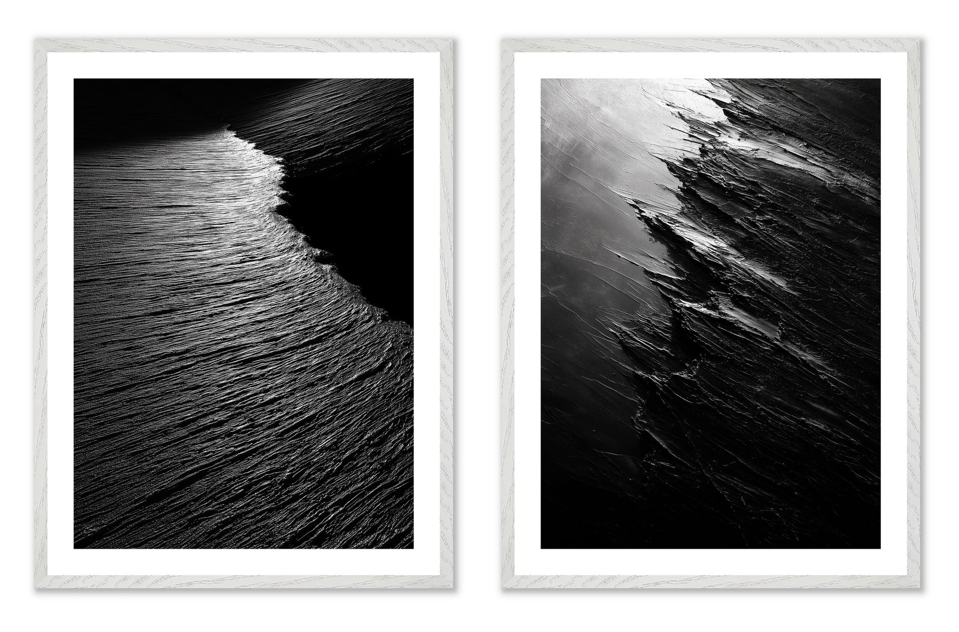 Terra Incognita - Gallery wall set with art prints in white frame