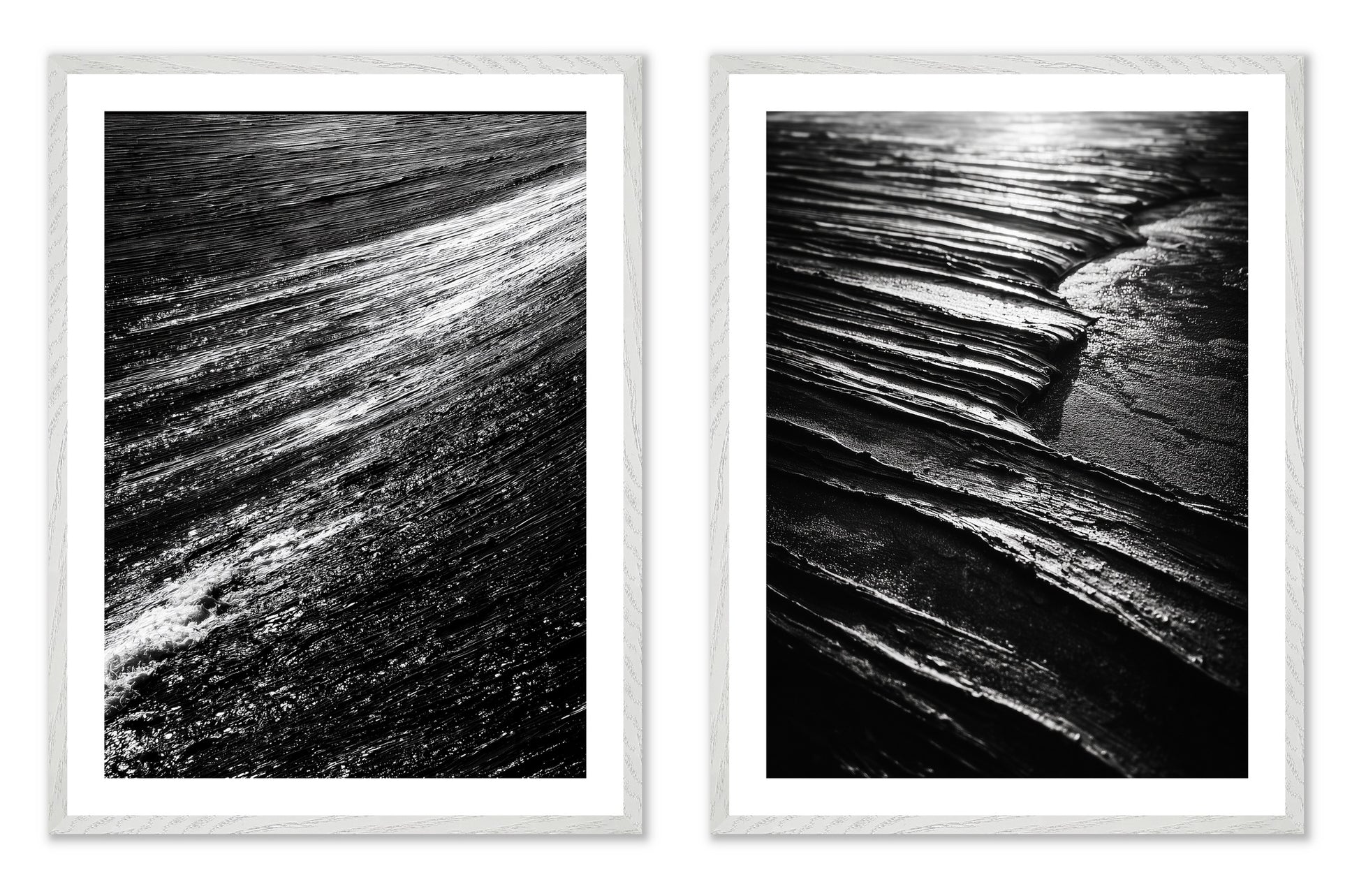 Terra Incognita - Gallery wall set with art prints in white frame