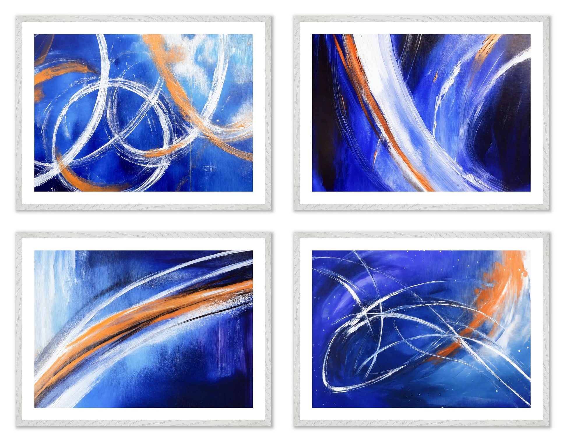 Probability of Light - Gallery wall set with art prints in white frame