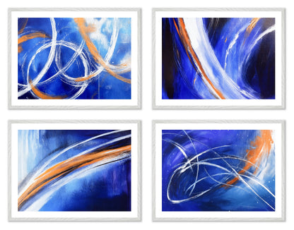 Probability of Light - Gallery wall set with art prints in white frame