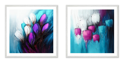 The Imperfect Bloom - Gallery wall set with art prints in white frame