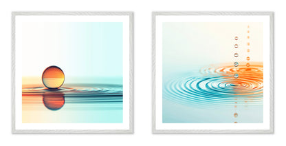 Weightless - Gallery wall set with art prints in white frame