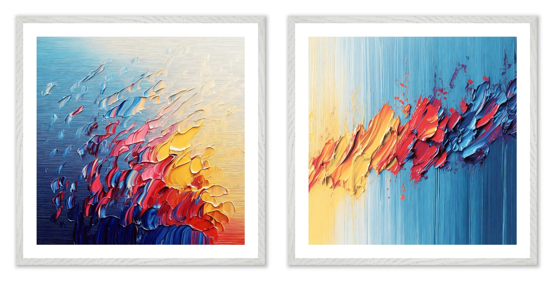 Color Rush - Gallery wall set with art prints in white frame