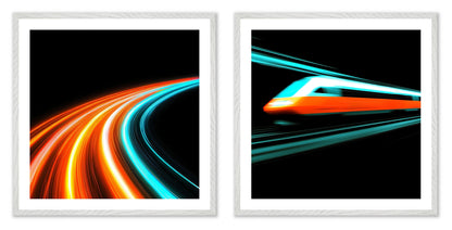 Quantum Fluctuations - Gallery wall set with art prints in white frame