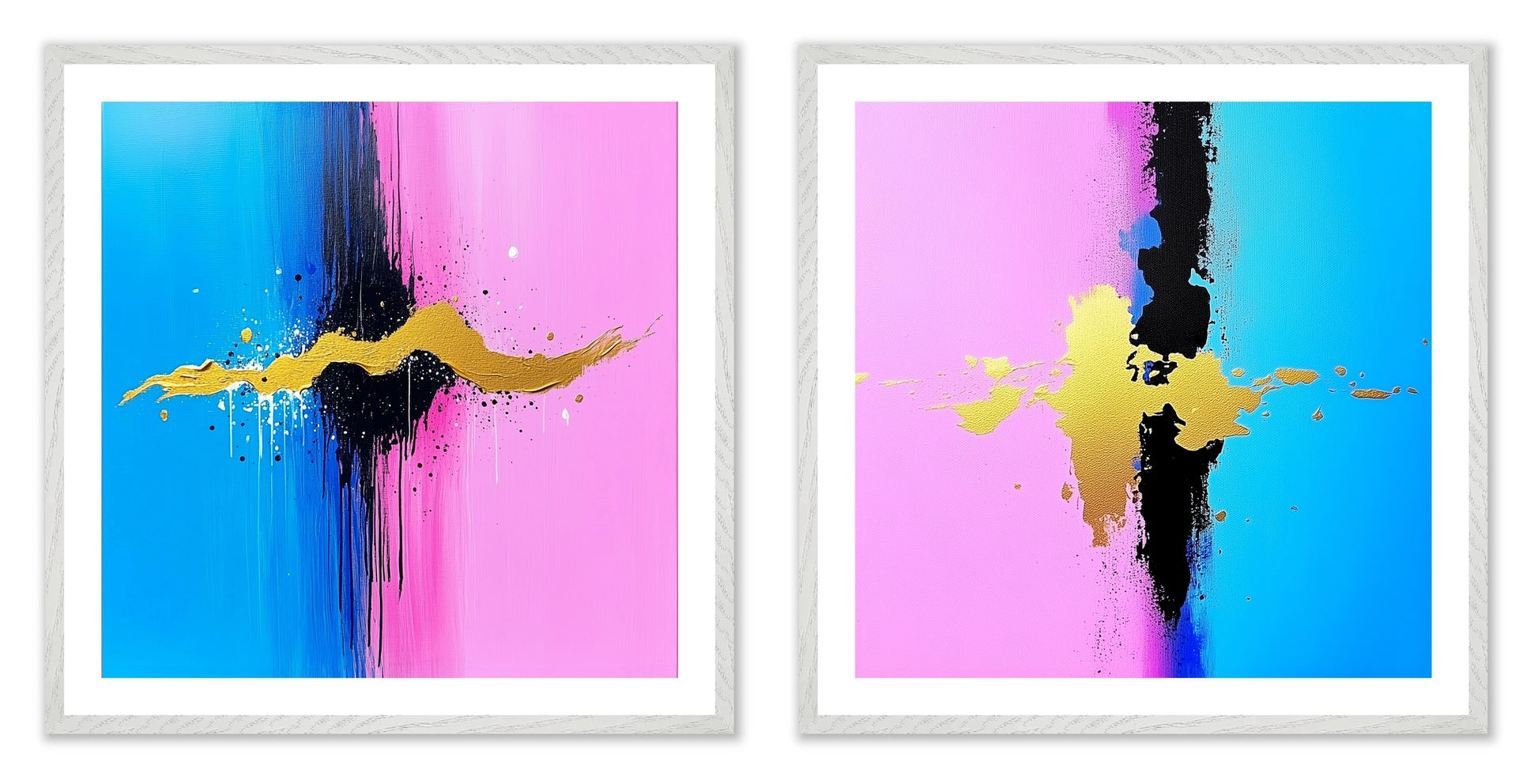 Argument - Gallery wall set with art prints in white frame