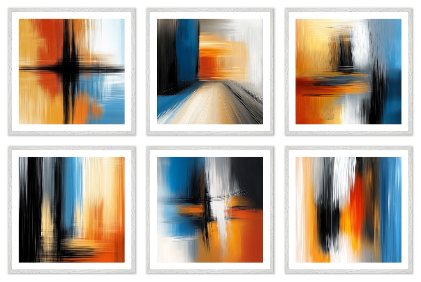 What Remains - Gallery wall set with art prints in white frame