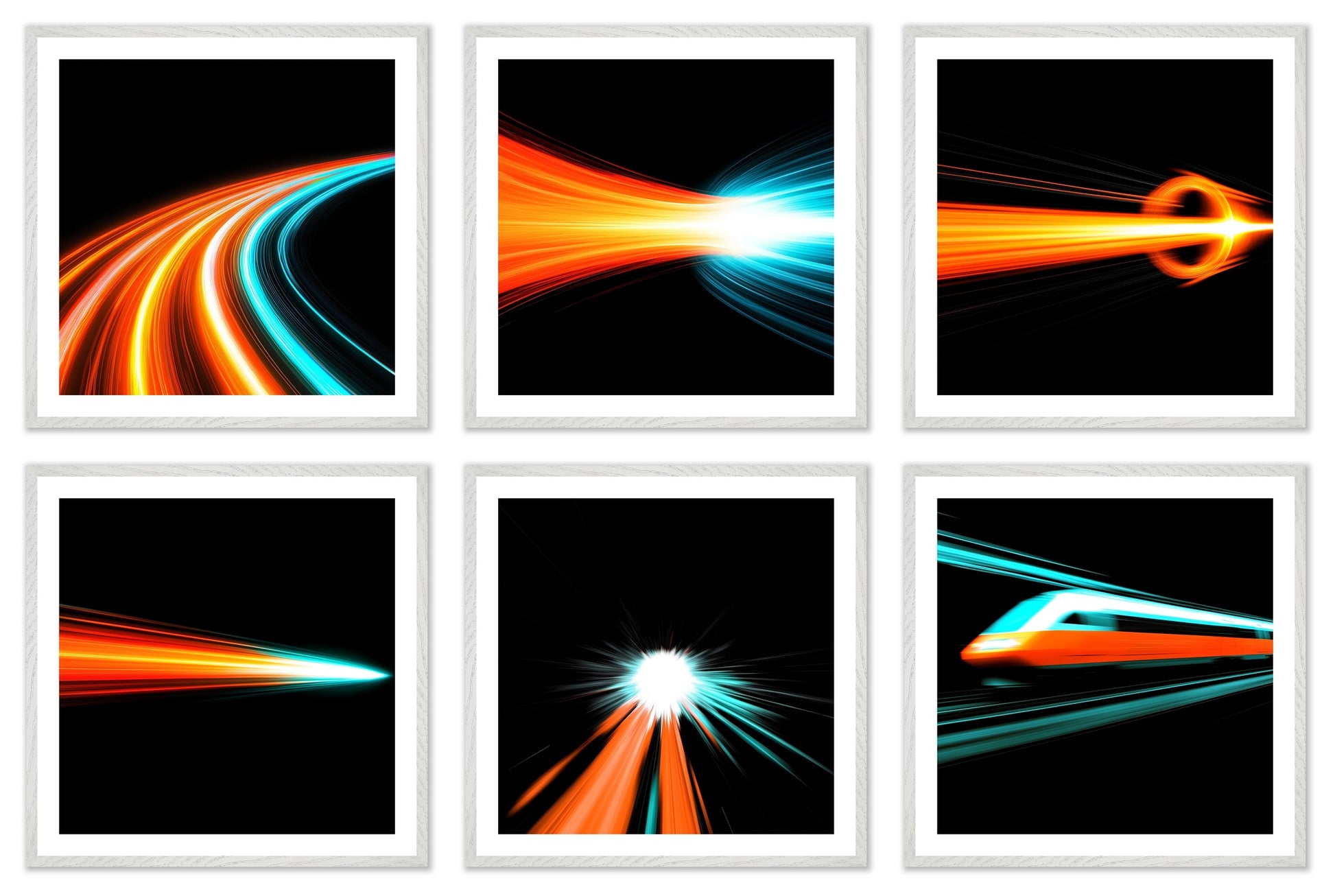 Quantum Fluctuations - Gallery wall set with art prints in white frame