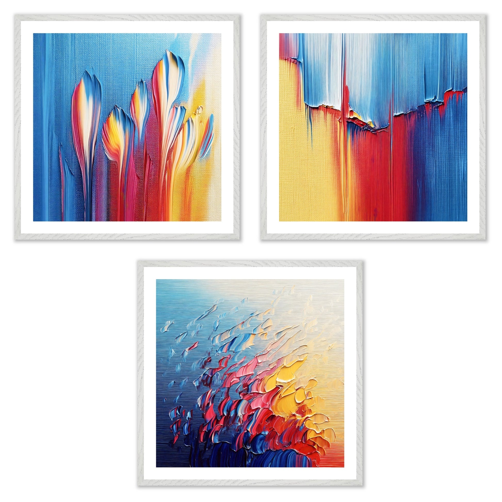 Color Rush - Gallery wall set with art prints in white frame