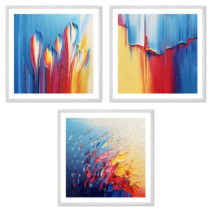 Color Rush - Gallery wall set with art prints in white frame
