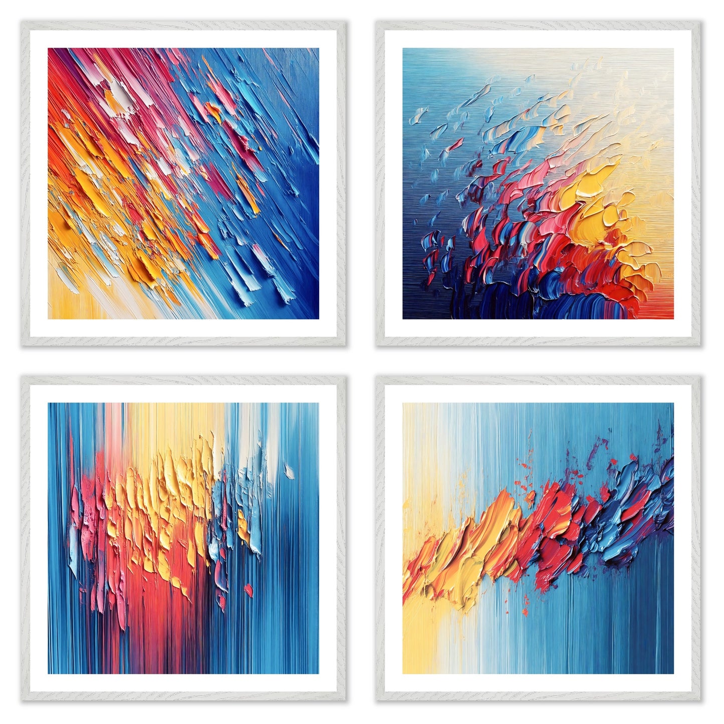 Color Rush - Gallery wall set with art prints in white frame