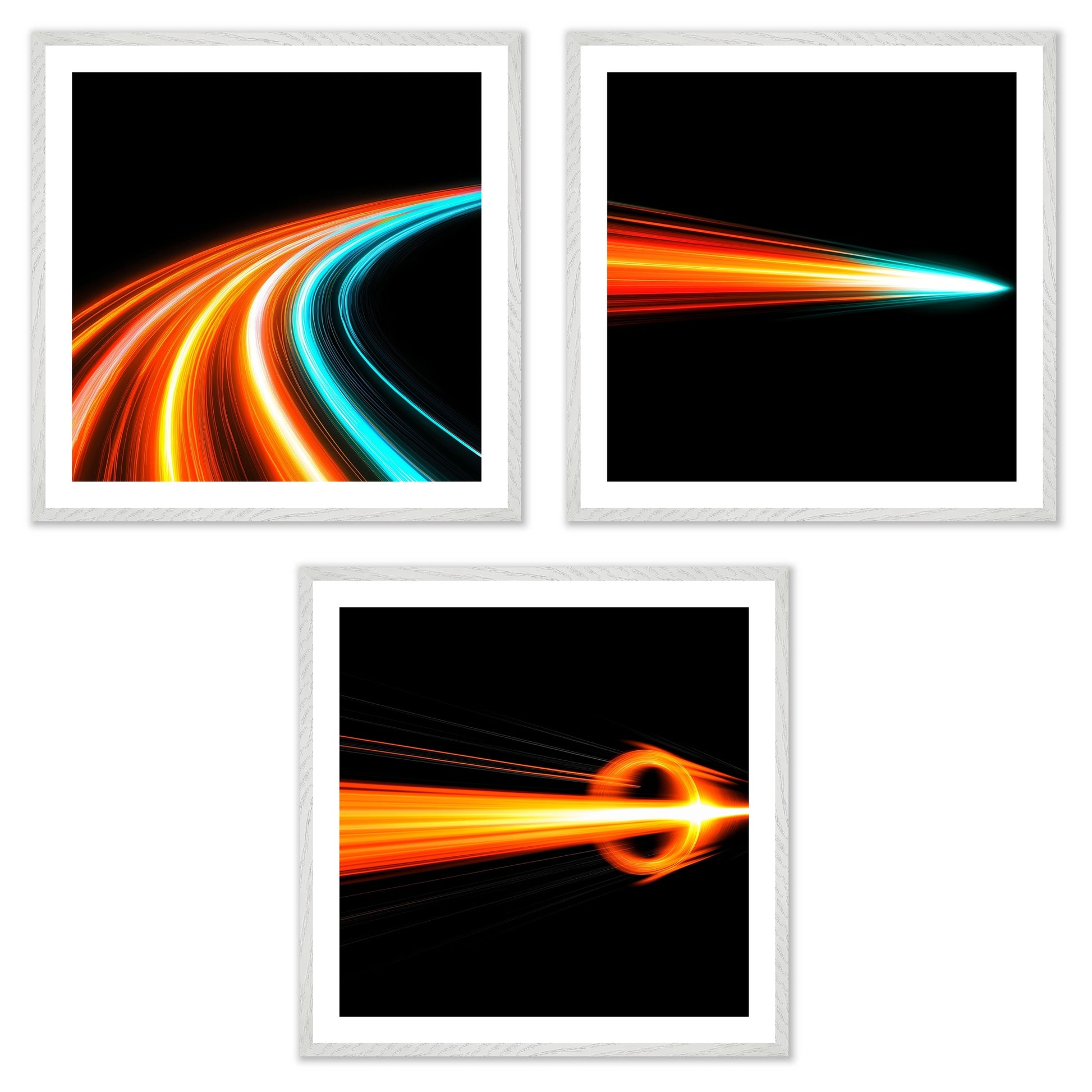Quantum Fluctuations - Gallery wall set with art prints in white frame