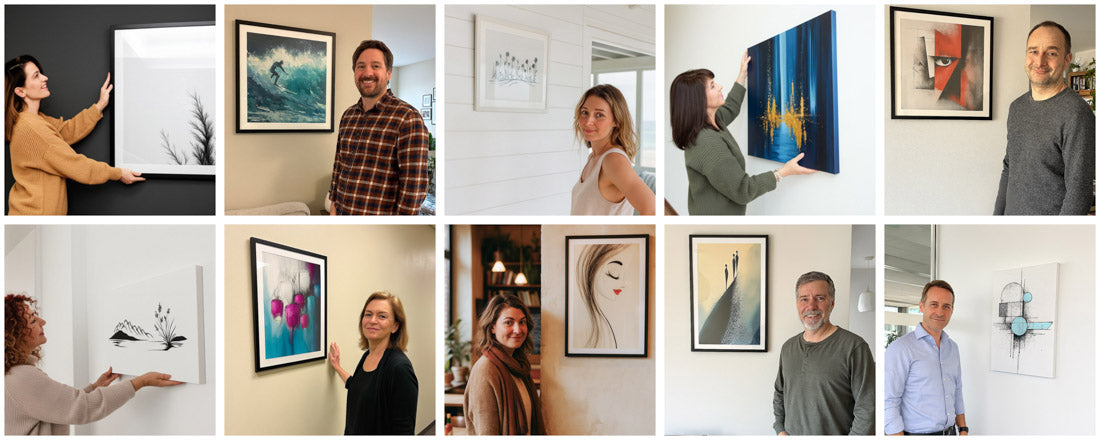 Happy customers with their Australify artwork